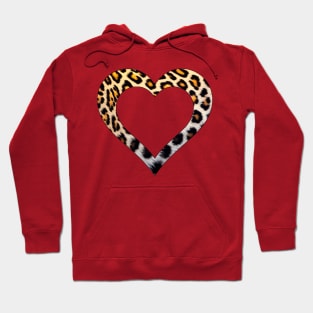 A hole in my Heart for you in  leopard spots Hoodie